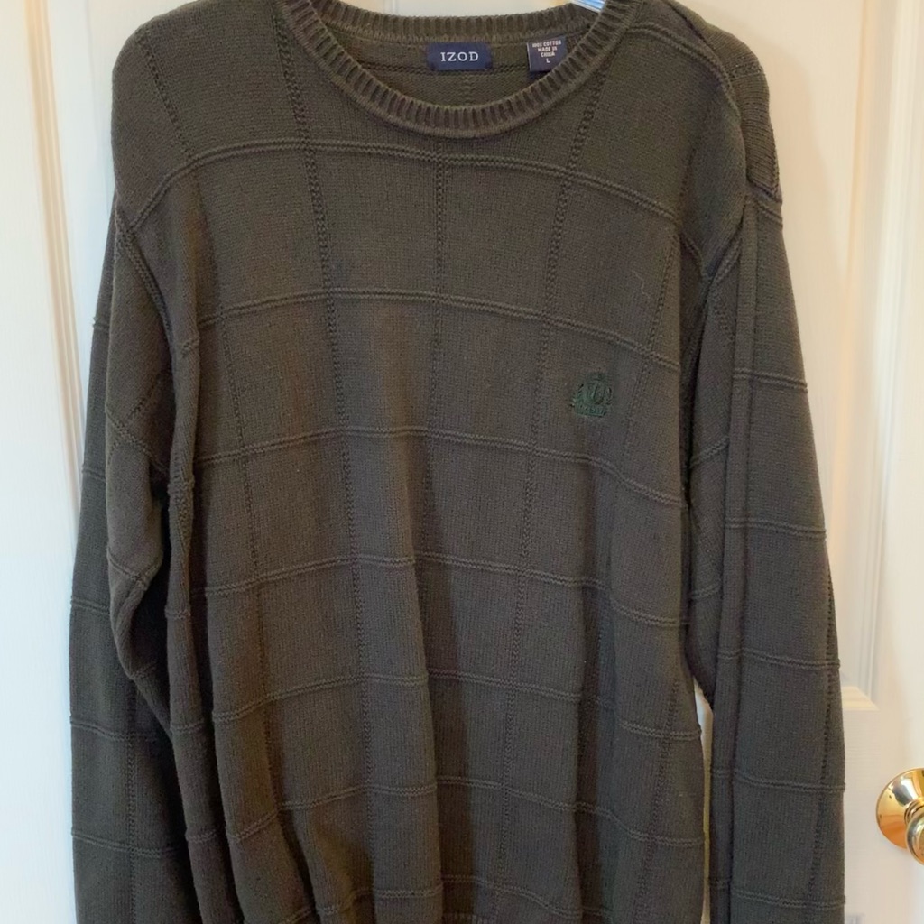 Mens Green Izod Sweater